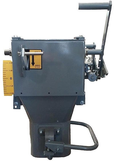 Feed grain bagging machine mechanical gross weight scale gray