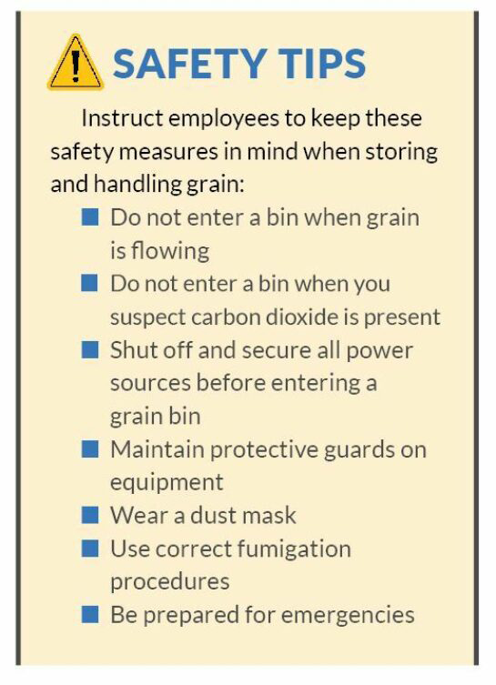 Grain bin safety tips